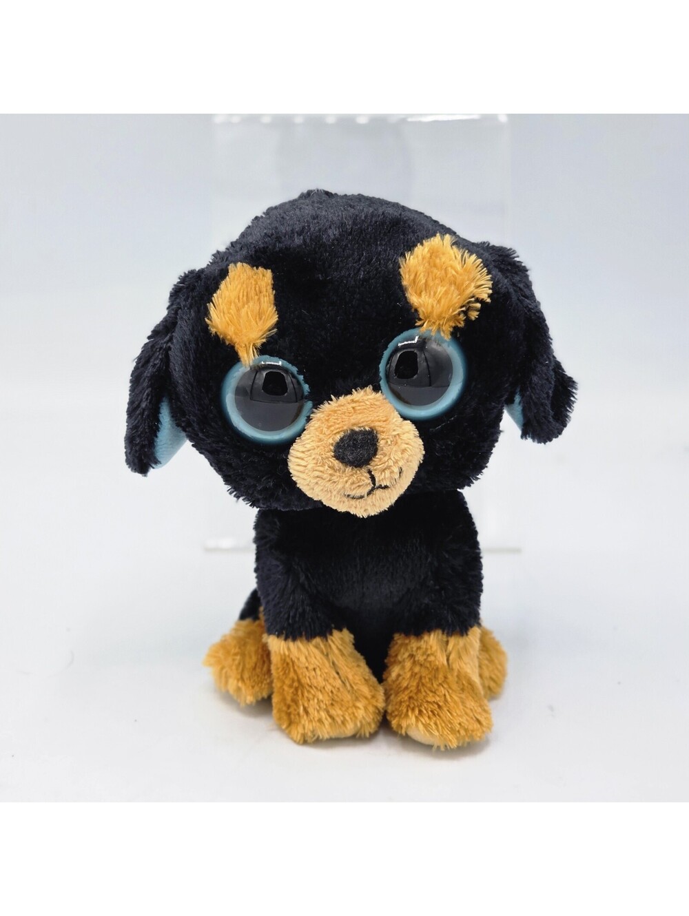 Ty Beanie Boos Tuffy Rottweiler Plush 6” Brown Black Puppy Dog 2011 Blue Eyes